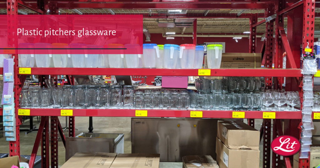 plastic pitchers glassware