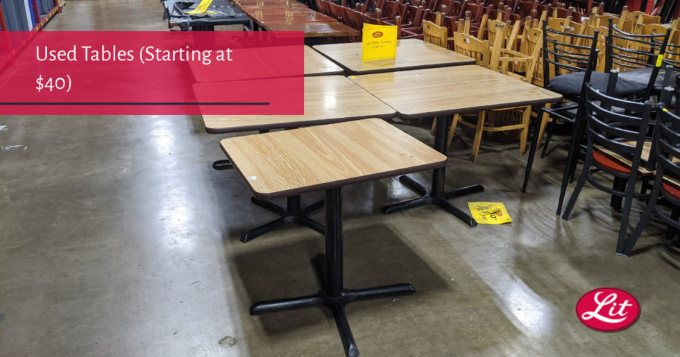 Used Tables Lit Restaurant Supply