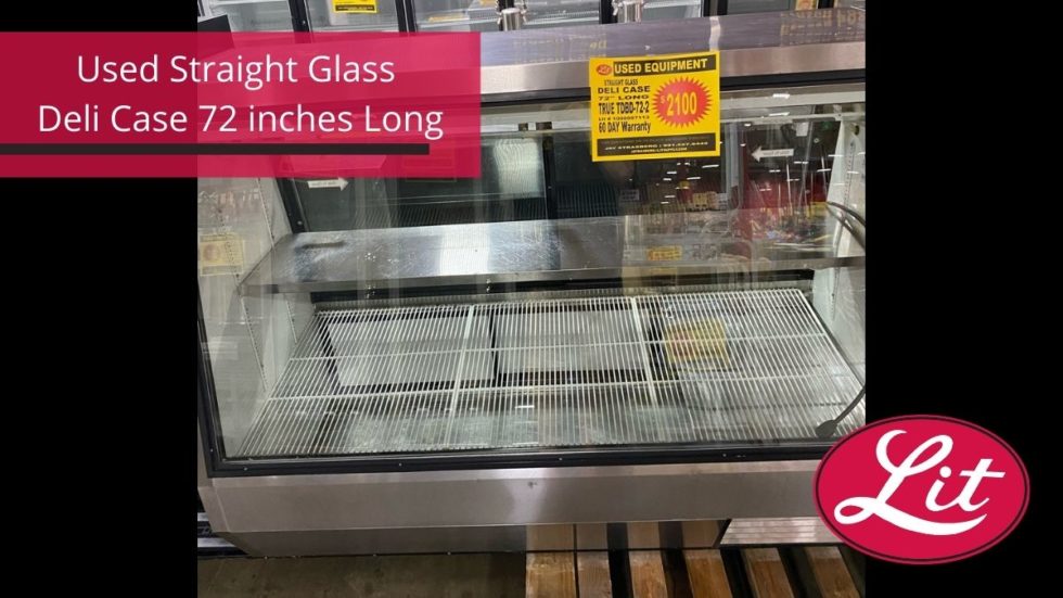 Used Straight Glass Deli Case Lit Restaurant Supply