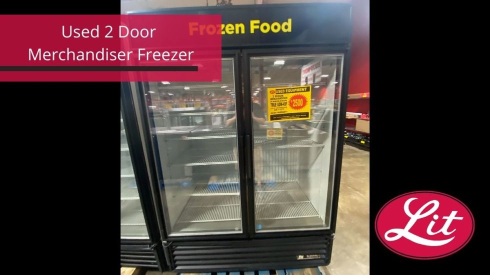 Used 2 Door Merchandiser Freezer Lit Restaurant Supply