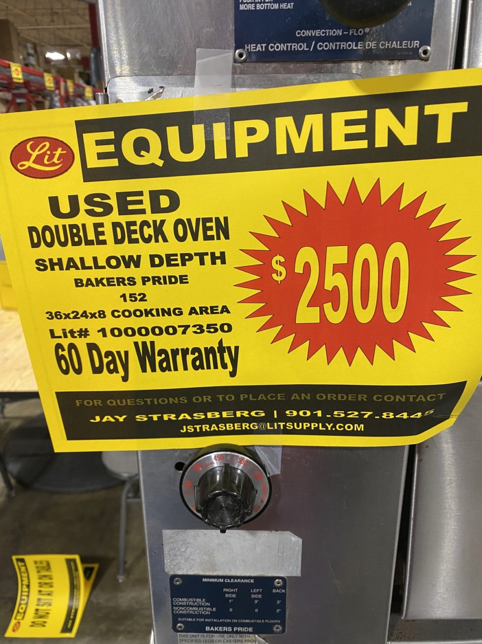 Convection Oven Lit Restaurant Supply