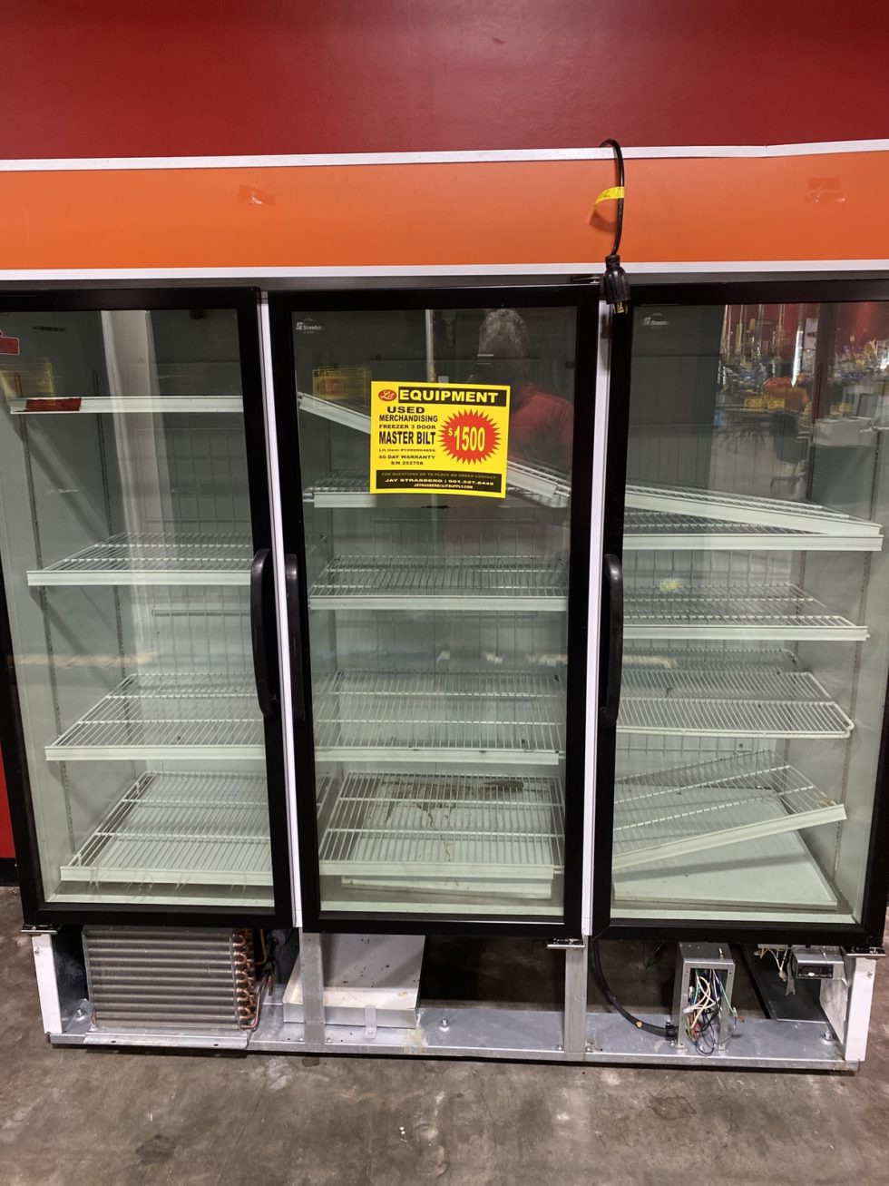 Used 3Door Merchandising Freezer Lit Restaurant Supply