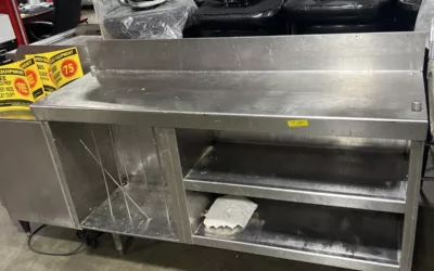 Stainless Cabinet with Tray/Cutting Board Racks